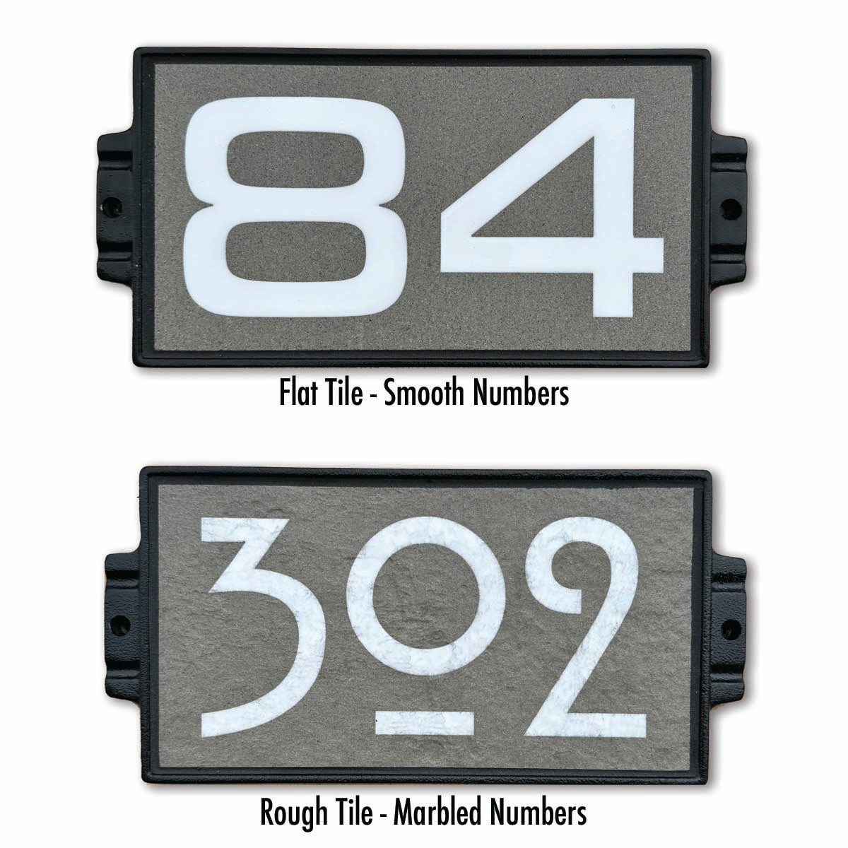 6&quot; X 12&quot; DARK GREY ADDRESS PLAQUE