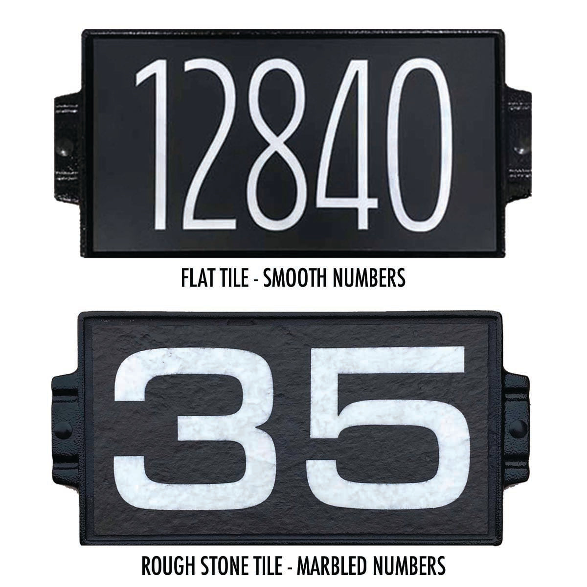 6&quot; X 12&quot; EBONY ADDRESS PLAQUE