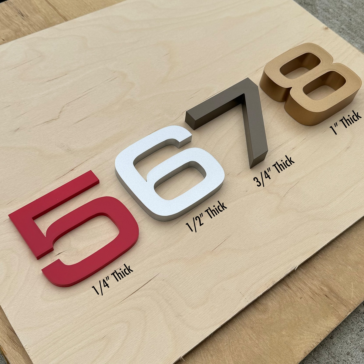 Aluminum Floating House Numbers