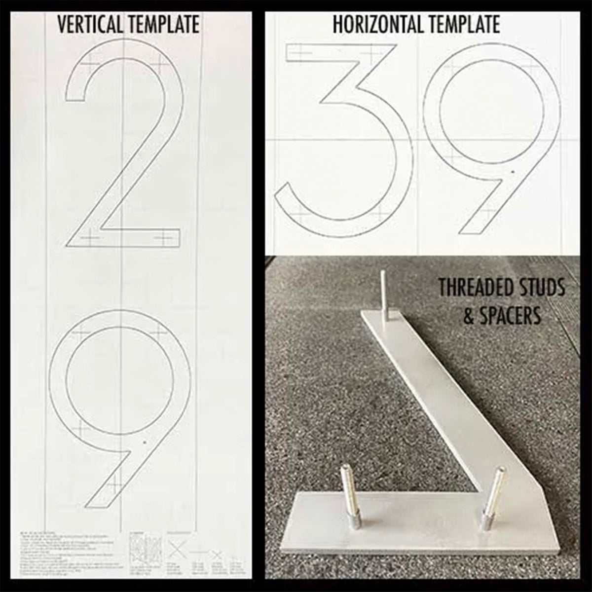 Aluminum Floating House Numbers