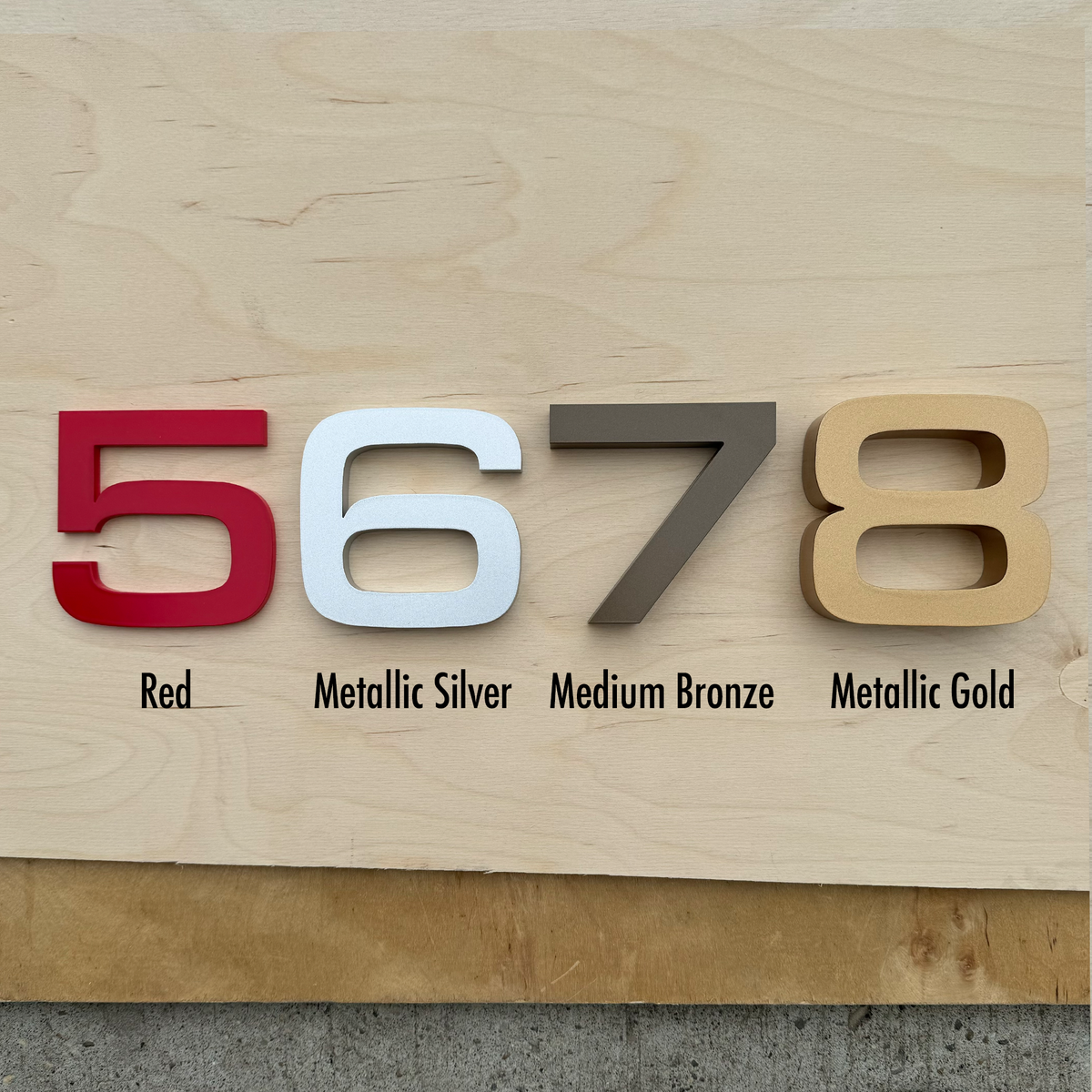 Aluminum Floating House Numbers