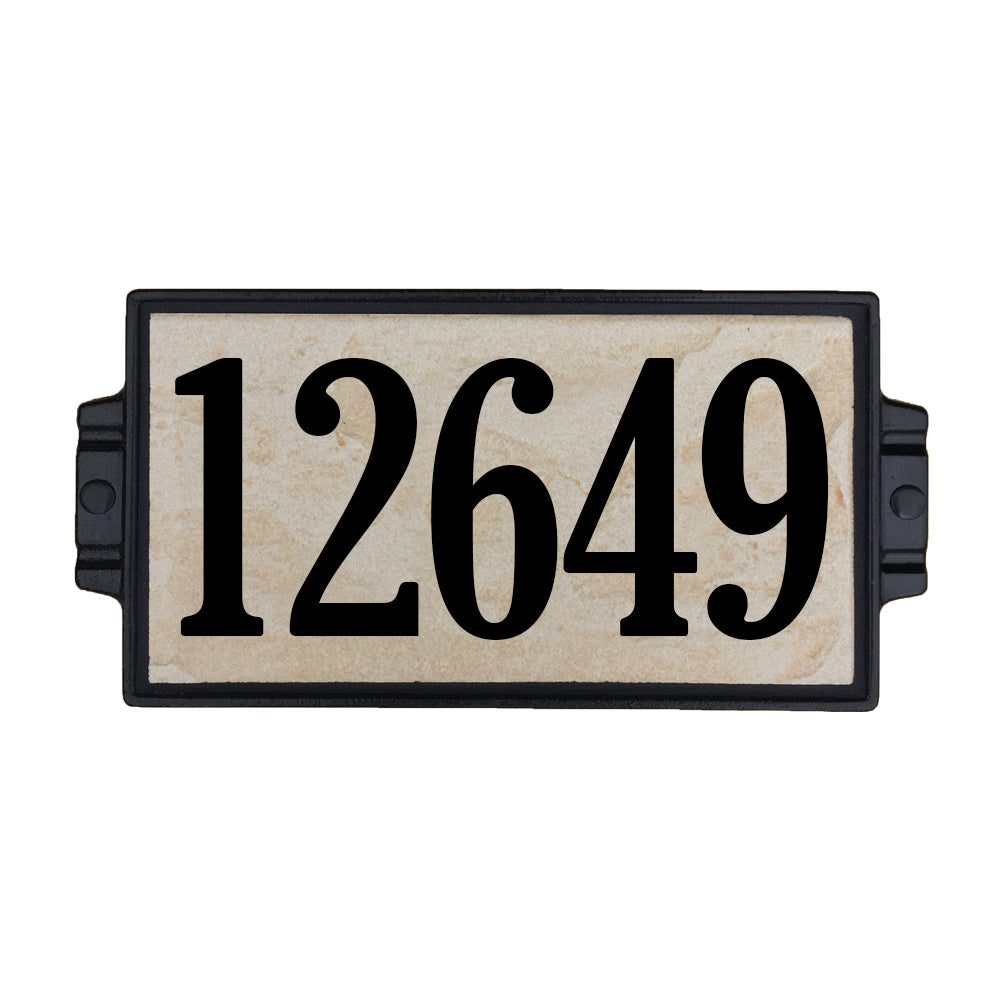 6&quot; X 12&quot; SANDY STONE ADDRESS PLAQUE